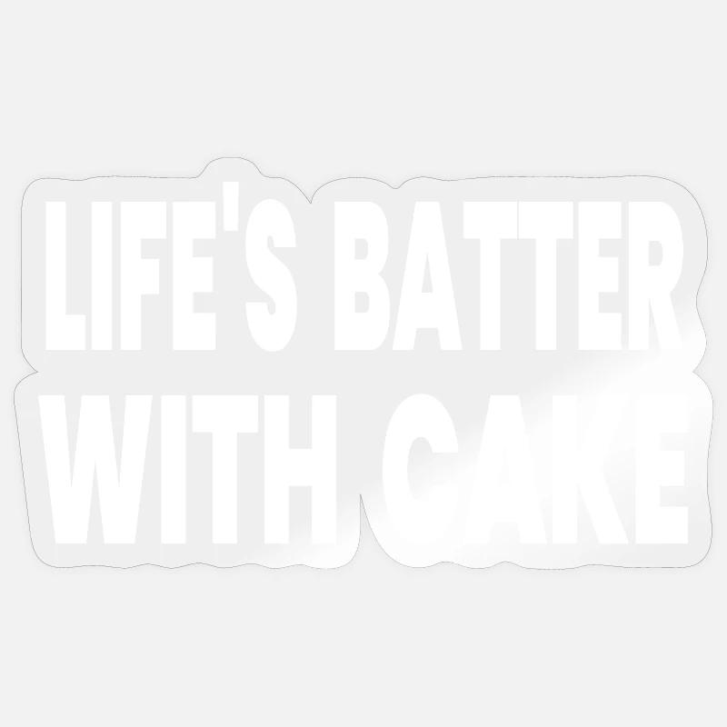 Cake - Sticker size S (10 x 10 cm) - transparent glossy