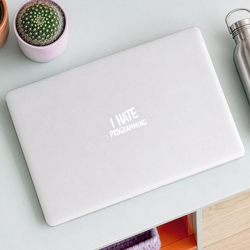 I Hate Programming Fun PC CPU Programmer Sticker size S (10 x 10 cm)