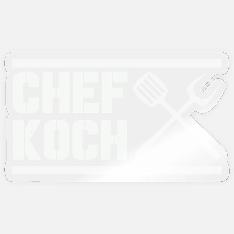 chef_koch - Sticker size S (10 x 10 cm) - transparent glossy