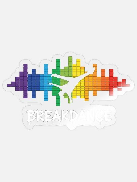 Breakdance Streetstyle Hip Hop DJ Dance - Sticker Größe S (10 x 10 cm) - Transparent glänzend