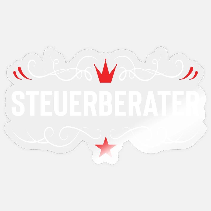Steuerberater Beruf - Sticker Größe S (10 x 10 cm) - Transparent glänzend
