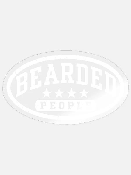 Bearded People - Sticker Größe S (10 x 10 cm) - Transparent glänzend