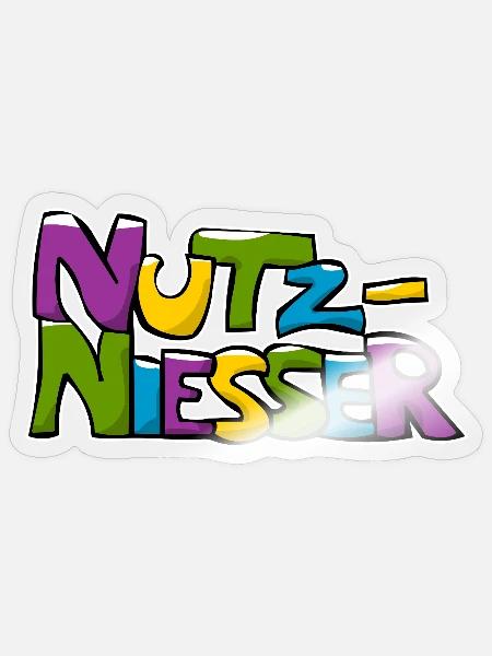 Nutznießer - Sticker Größe S (10 x 10 cm) - Transparent glänzend