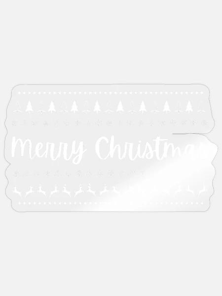 Frohe Weihnachten - Sticker Größe S (10 x 10 cm) - Transparent glänzend