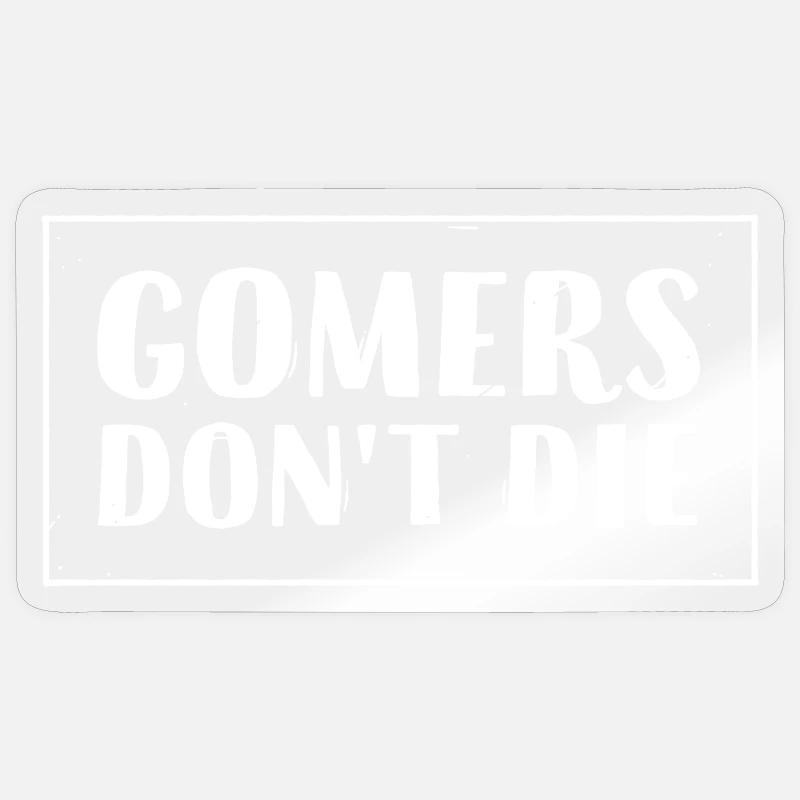 Gomers don't die - Sticker Größe S (10 x 10 cm) - Transparent glänzend