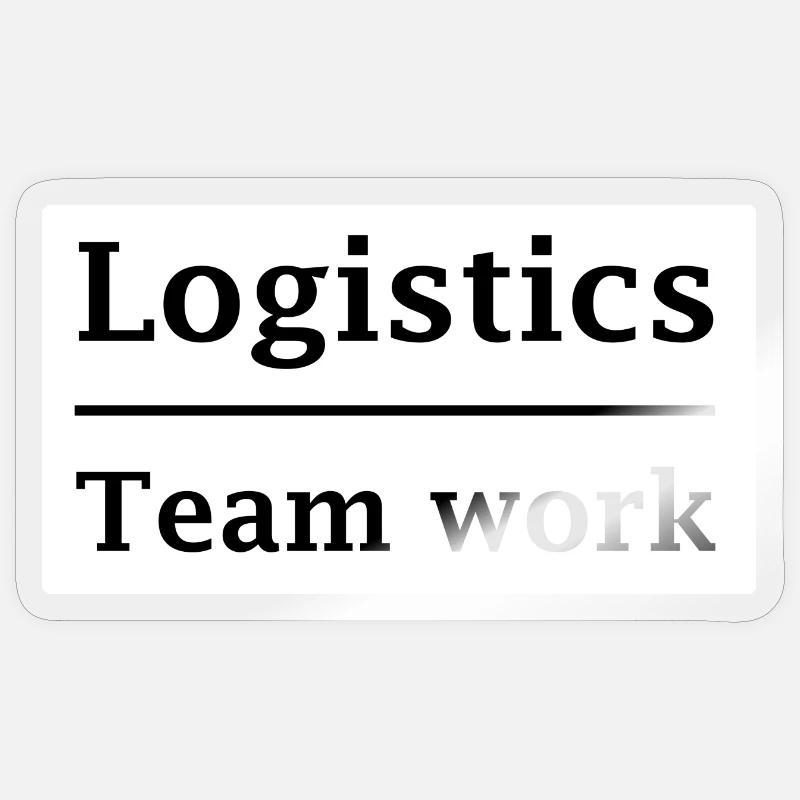 Travail d’équipe logisticien - Sticker taille S (10 x 10 cm) - brillant transparent