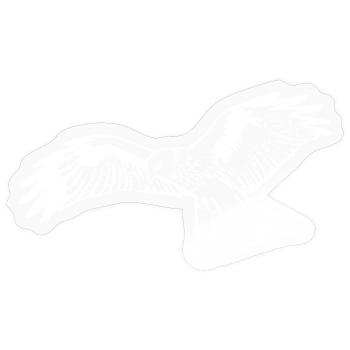 Falke in weiß - Sticker Größe S (10 x 10 cm) - Transparent glänzend - Vorne
