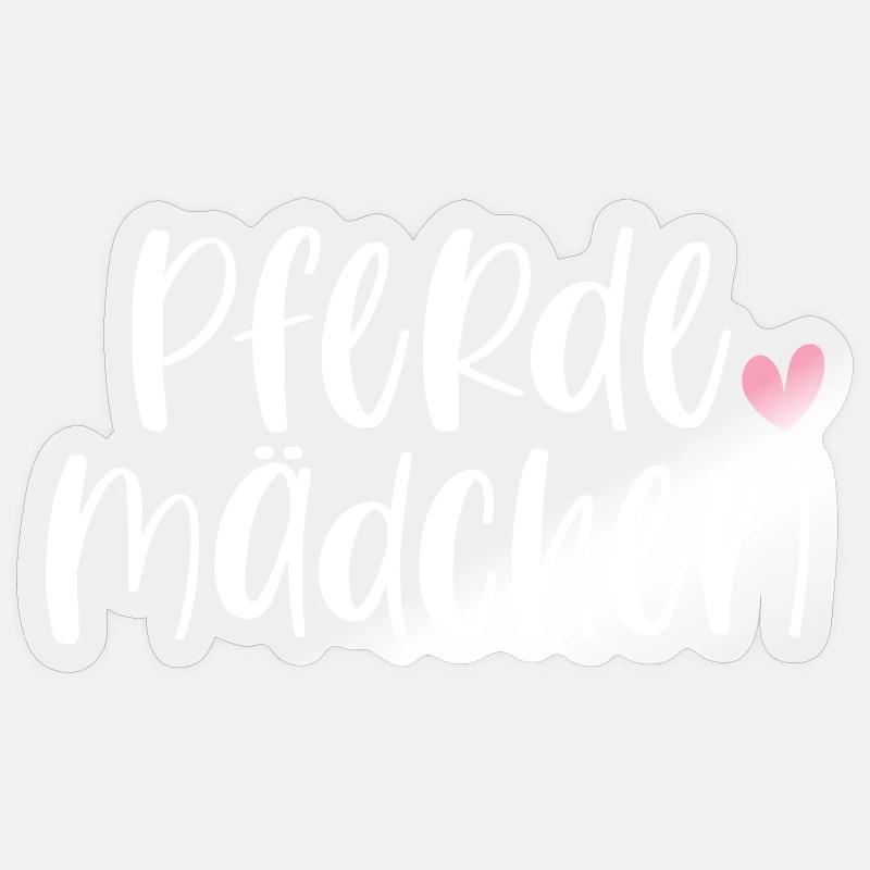 Pferde Pferdemädchen Pferd Reiten Geschenk - Sticker Größe S (10 x 10 cm) - Transparent glänzend