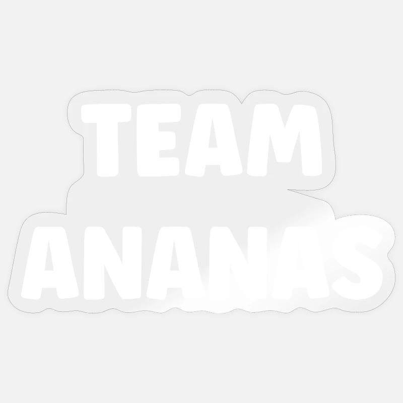 team ananas - Sticker taille S (10 x 10 cm) - brillant transparent