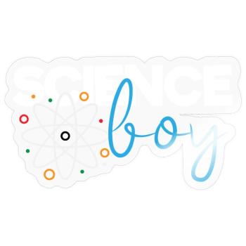 Science Boy - Sticker size S (10 x 10 cm) - transparent glossy - Front