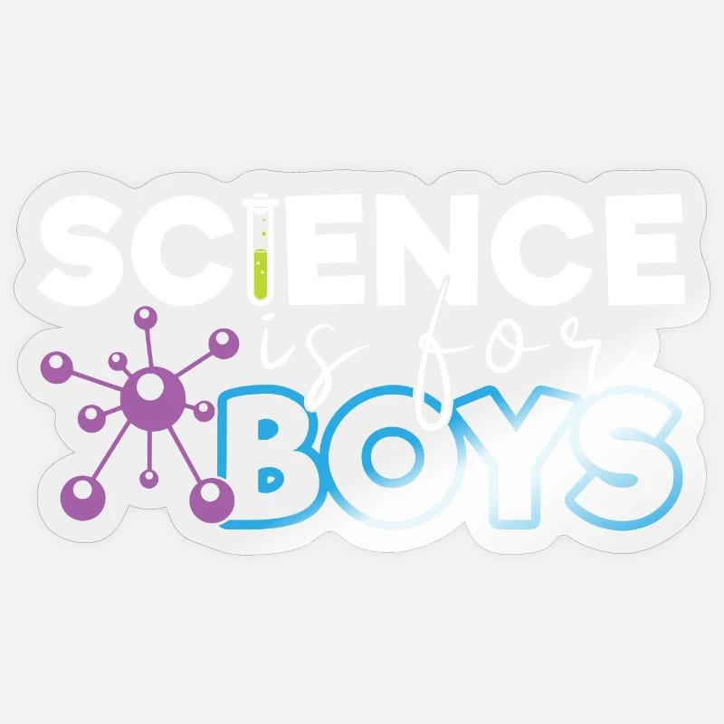 La science, c’est pour les garçons Sticker taille S (10 x 10 cm)