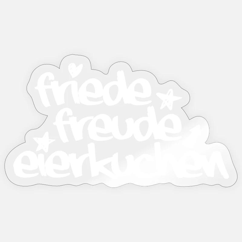 Friede, Freude, Eierkuchen Sticker Größe S (10 x 10 cm)
