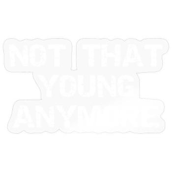 Plus jeune - Sticker taille S (10 x 10 cm) - brillant transparent - Devant