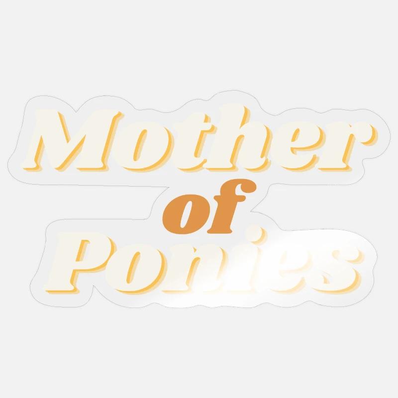 ! Mère de poneys - Mutter von Ponys Sticker taille S (10 x 10 cm)
