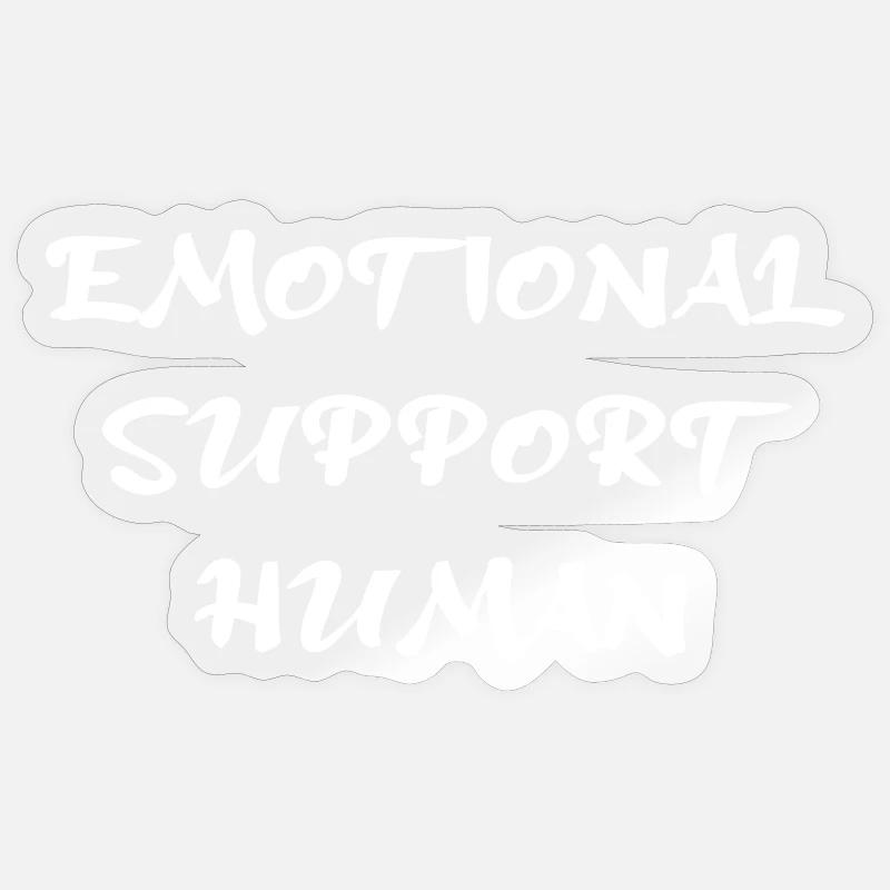 Emotional Support Human - Sticker Größe S (10 x 10 cm) - Transparent glänzend