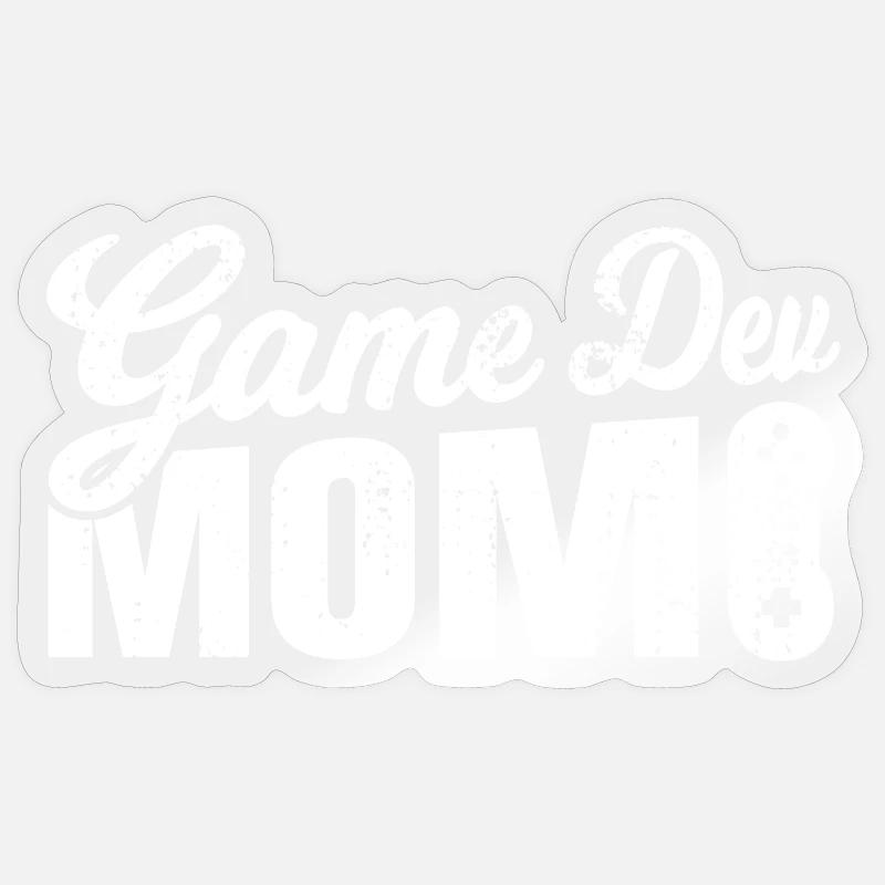 Game Dev Mom - Sticker Größe S (10 x 10 cm) - Transparent glänzend