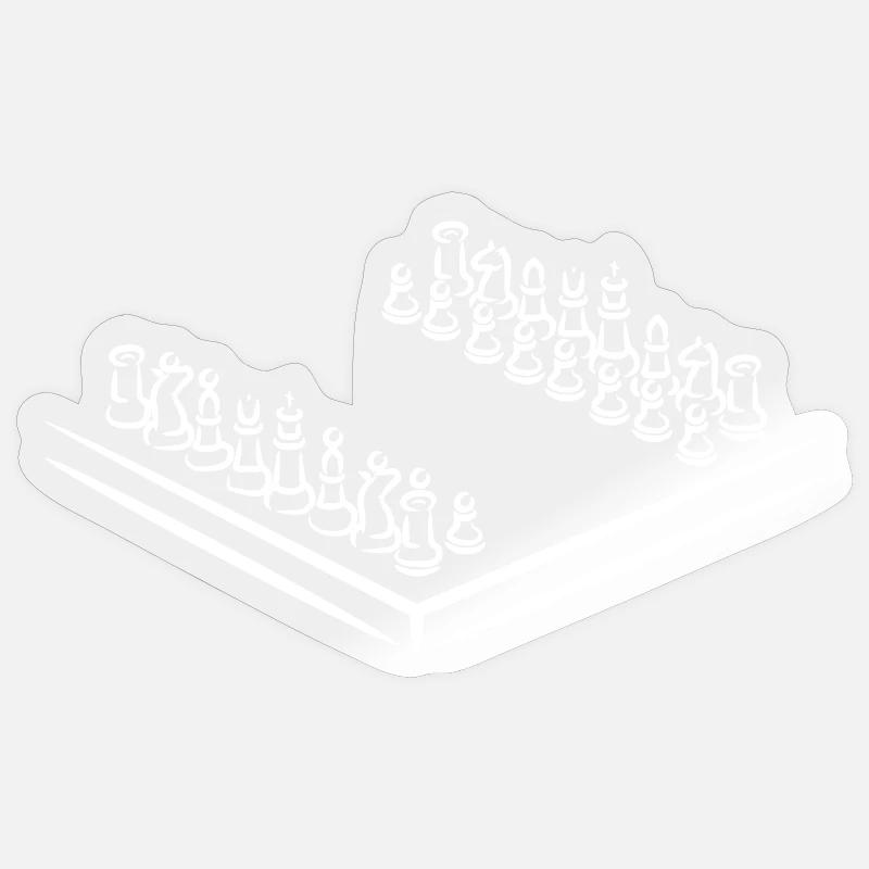 Chess - Sticker size S (10 x 10 cm) - transparent glossy