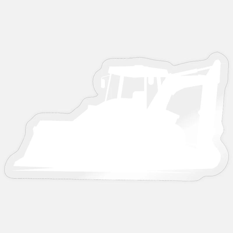 Excavator operator and construction equipment operator Silhouette – Sticker size S (10 x 10 cm)