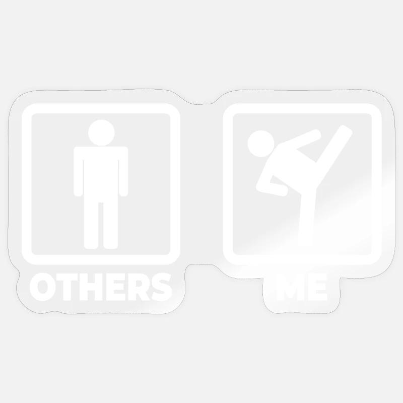 Me as a kickboxer - Sticker size S (10 x 10 cm) - transparent glossy