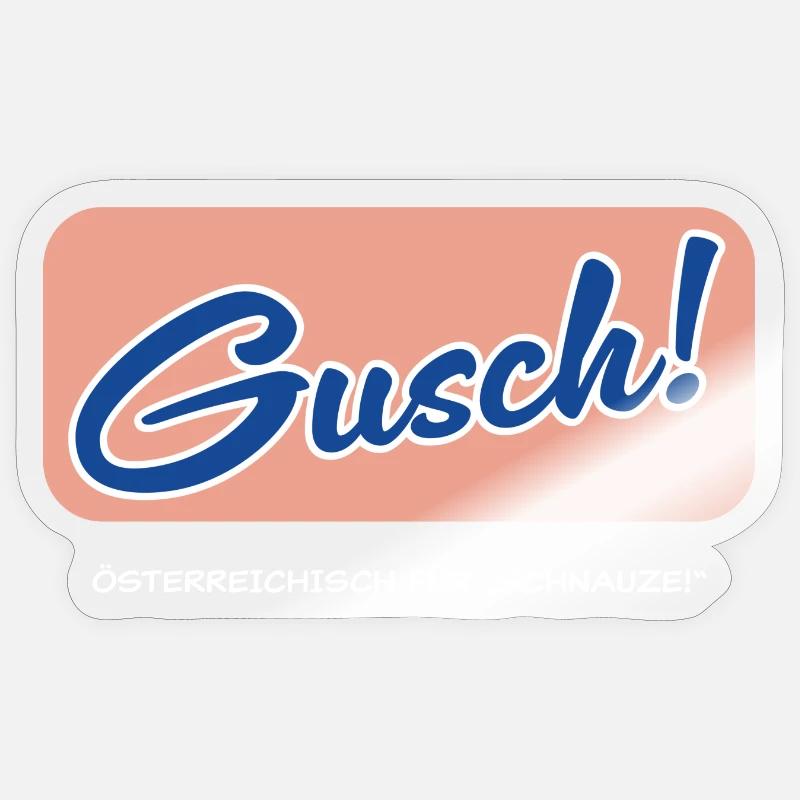 Gusch - hell Sticker Größe S (10 x 10 cm)