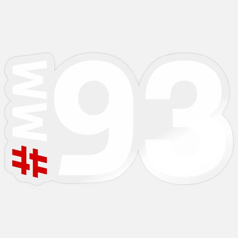 MM93 - Sticker taille S (10 x 10 cm) - brillant transparent