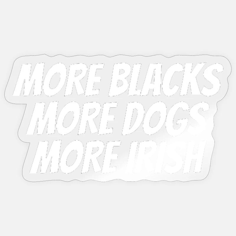 White Text Designs Sticker size S (10 x 10 cm)