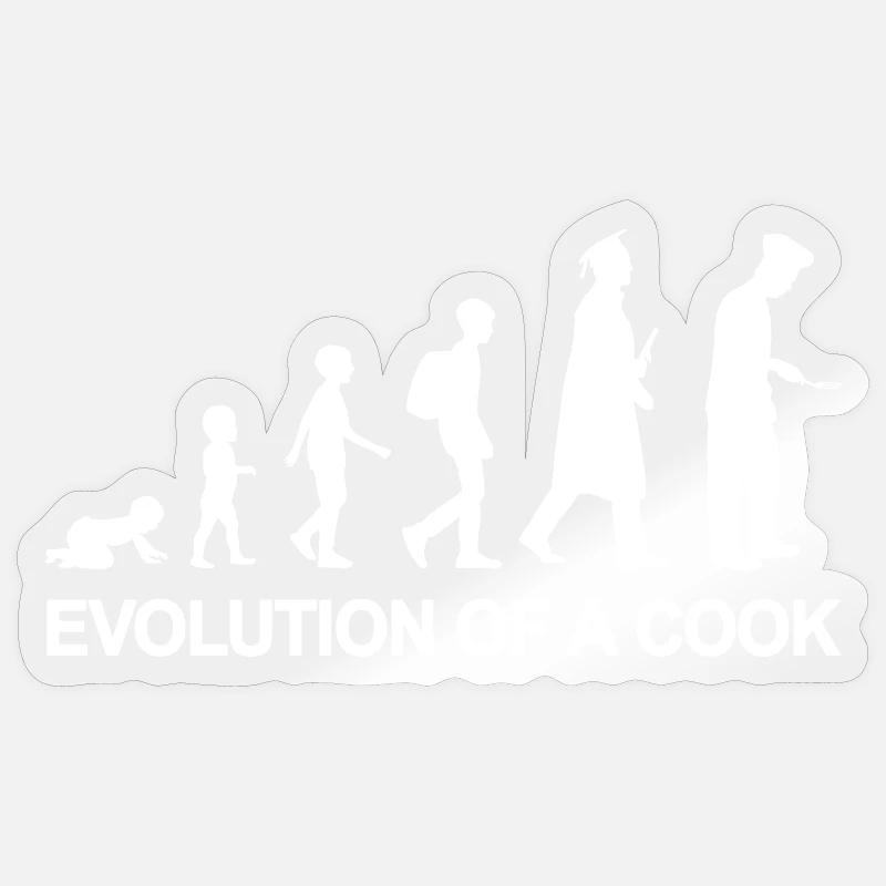 Développement d’un chef - Sticker taille S (10 x 10 cm) - brillant transparent