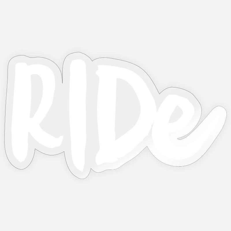 ride - Sticker Größe S (10 x 10 cm) - Transparent glänzend