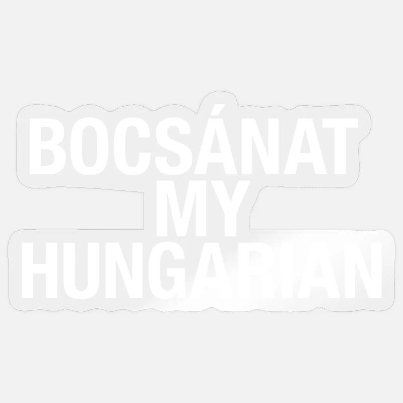 Learn Hungarian Hungary Language - Sticker size S (10 x 10 cm) - transparent glossy