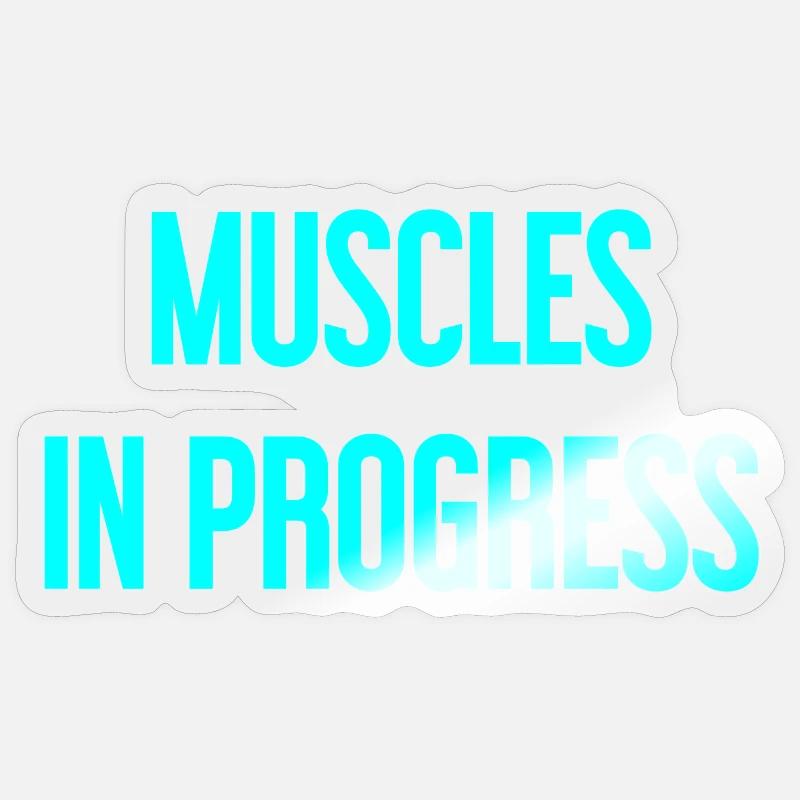 Muscles en progression Sticker taille S (10 x 10 cm)
