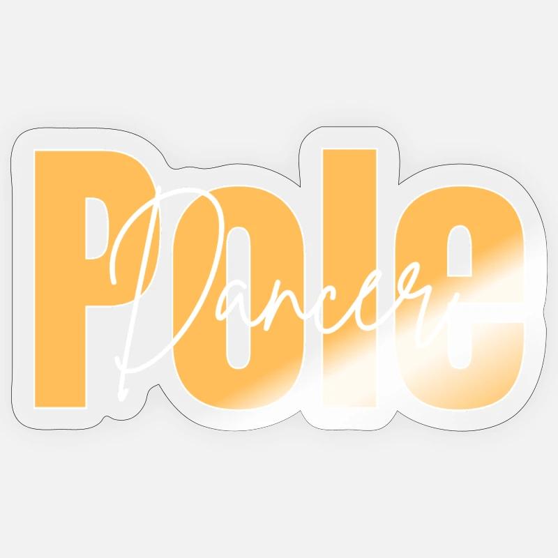 Pole Dancer Text - Sticker Größe S (10 x 10 cm) - Transparent glänzend