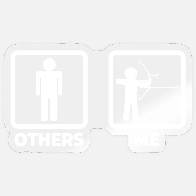 Archery stick figures Sticker size S (10 x 10 cm)