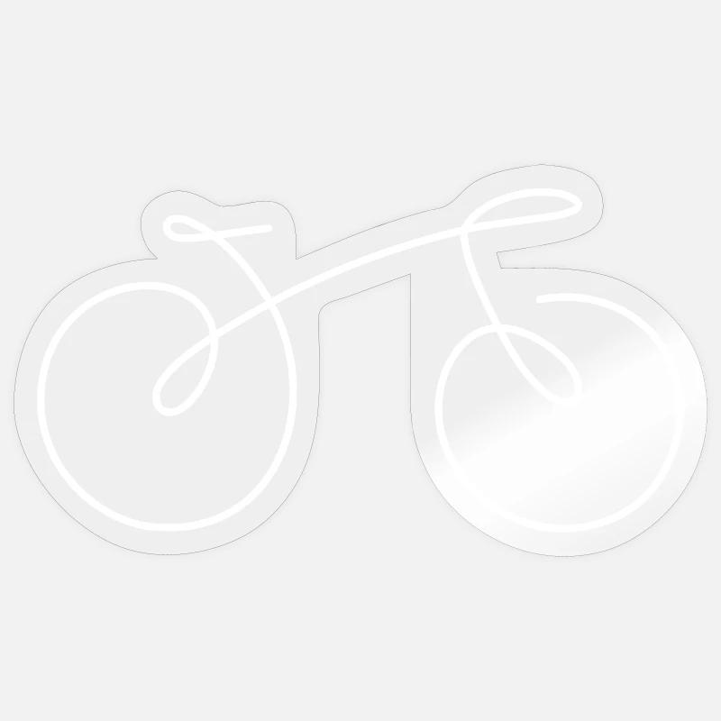 Bicycle - Sticker size S (10 x 10 cm) - transparent glossy
