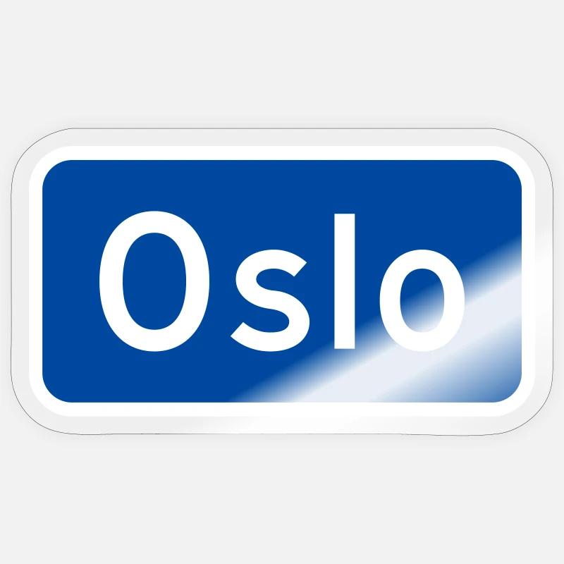 Oslo - Sticker Größe S (10 x 10 cm) - Transparent glänzend