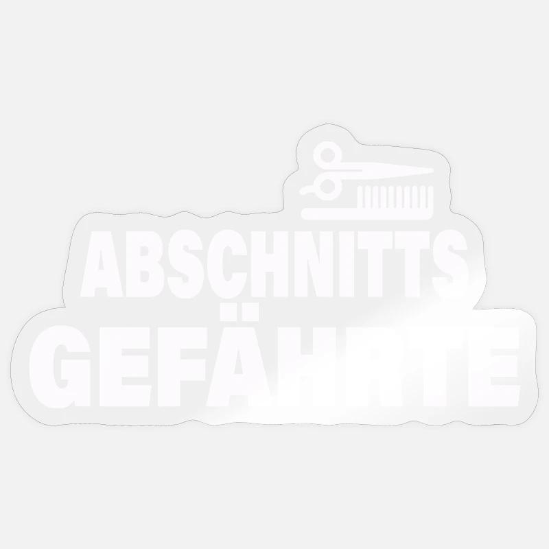 ABSCHNITTSGEFÄHRTE - Sticker Größe S (10 x 10 cm) - Transparent glänzend