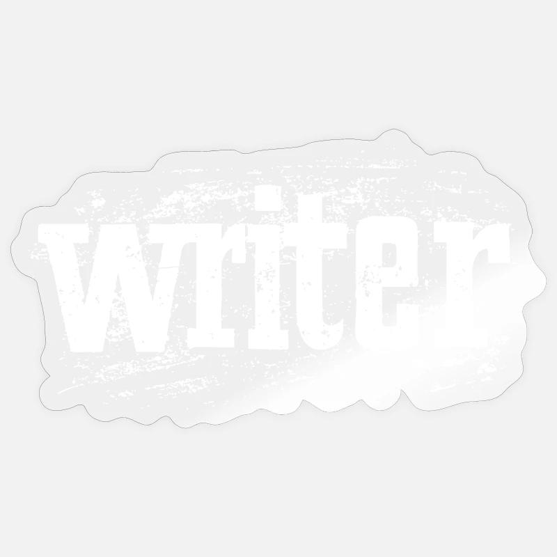 Grunge-Autor - Sticker Größe S (10 x 10 cm) - Transparent glänzend