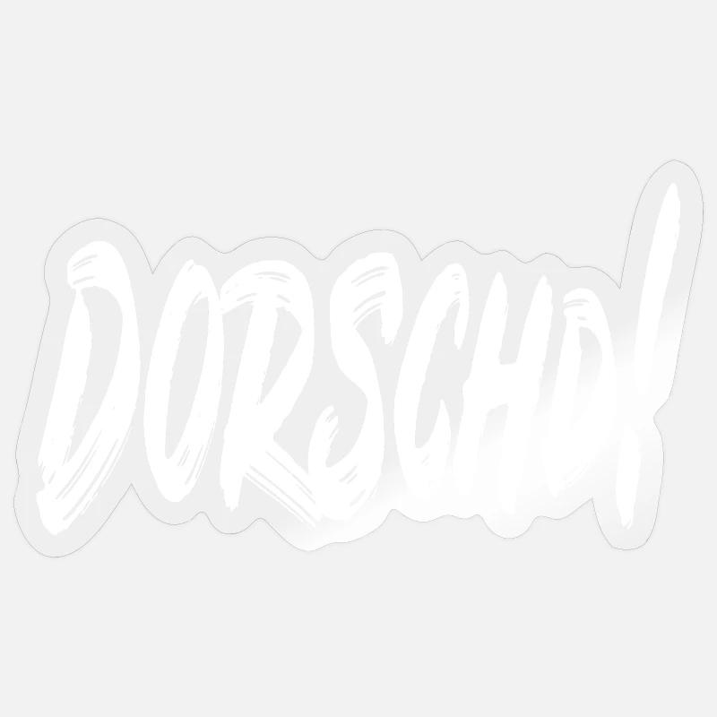 Dorschd! - Sticker Größe S (10 x 10 cm) - Transparent glänzend