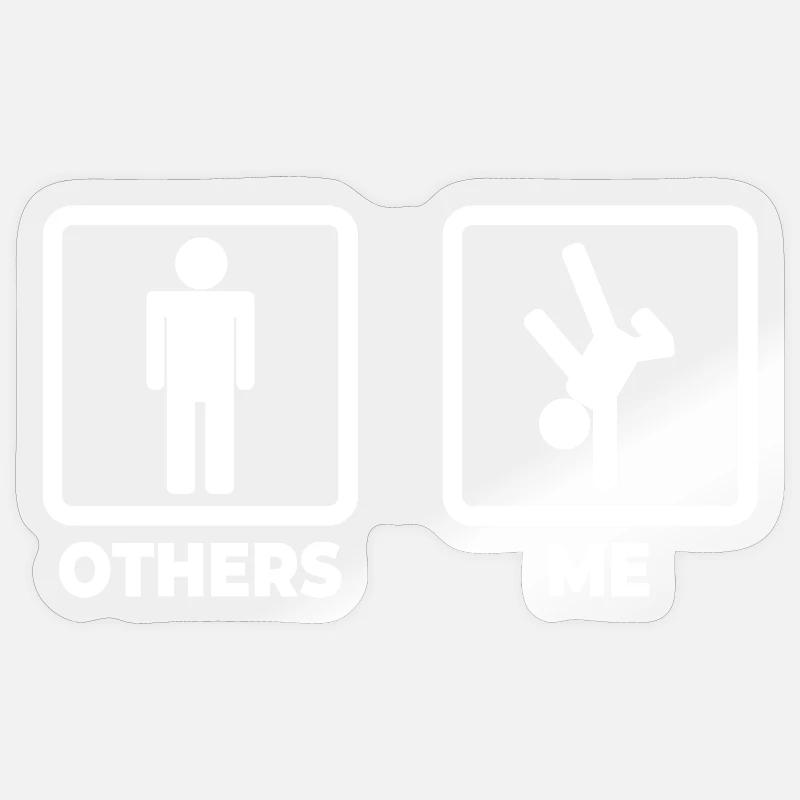 Breakdancer Stick Figure - Sticker size S (10 x 10 cm) - transparent glossy