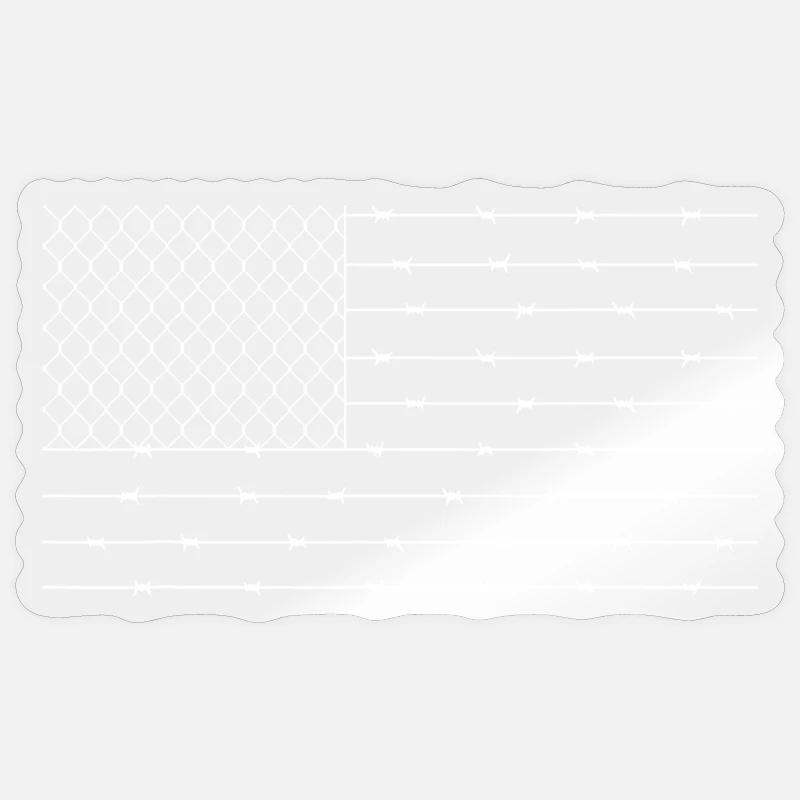 Minimalistisches Stacheldrahtmuster Sticker Größe S (10 x 10 cm)