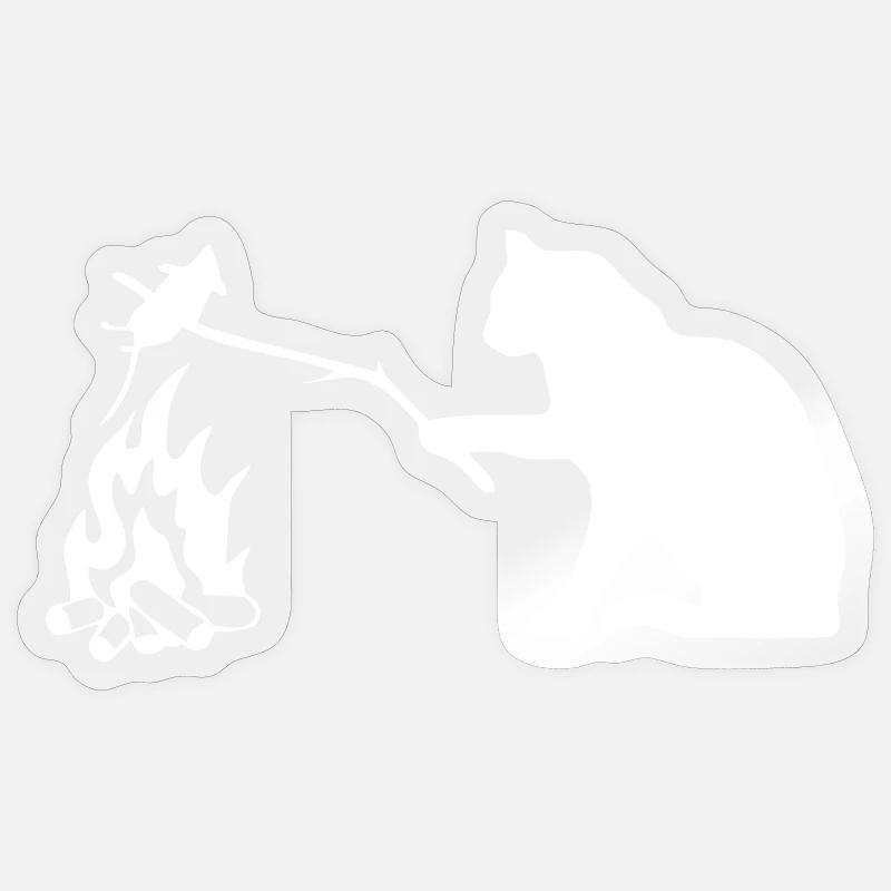 Silent Observer Cat by Campfire - Sticker size S (10 x 10 cm) - transparent glossy