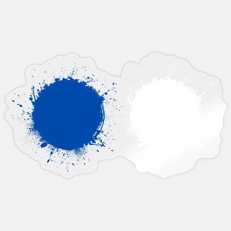 Bleu Blanc Sticker taille S (10 x 10 cm)