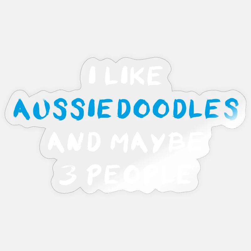 Aussiedoodle Aussie-Poo Aussiepoo - Sticker size S (10 x 10 cm) - transparent glossy
