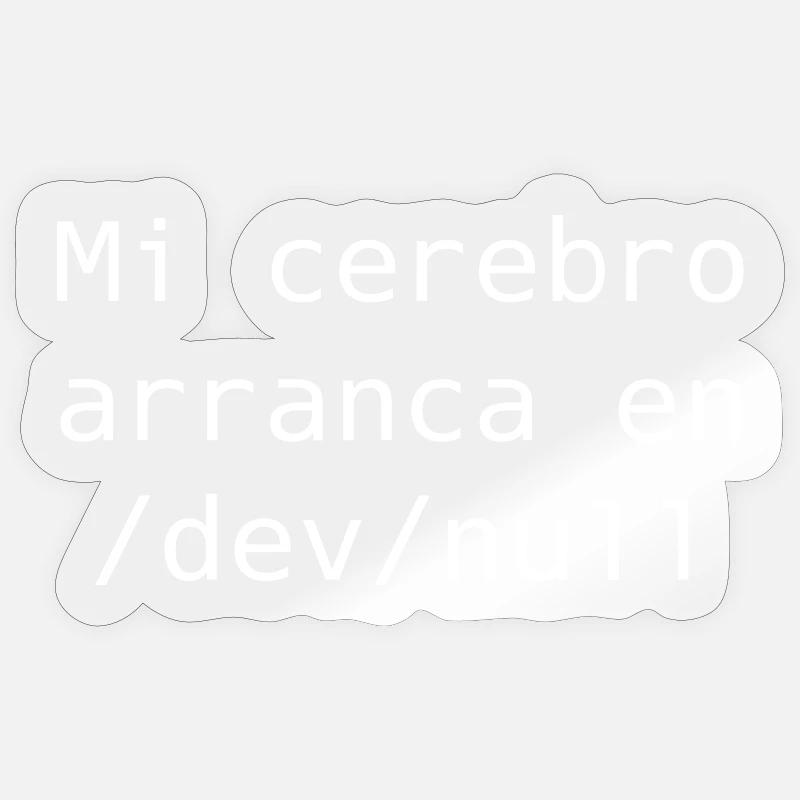 My brain starts in /dev /null Sticker size S (10 x 10 cm)