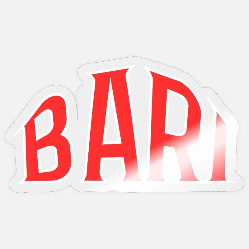 Bari - Sticker taille S (10 x 10 cm) - brillant transparent