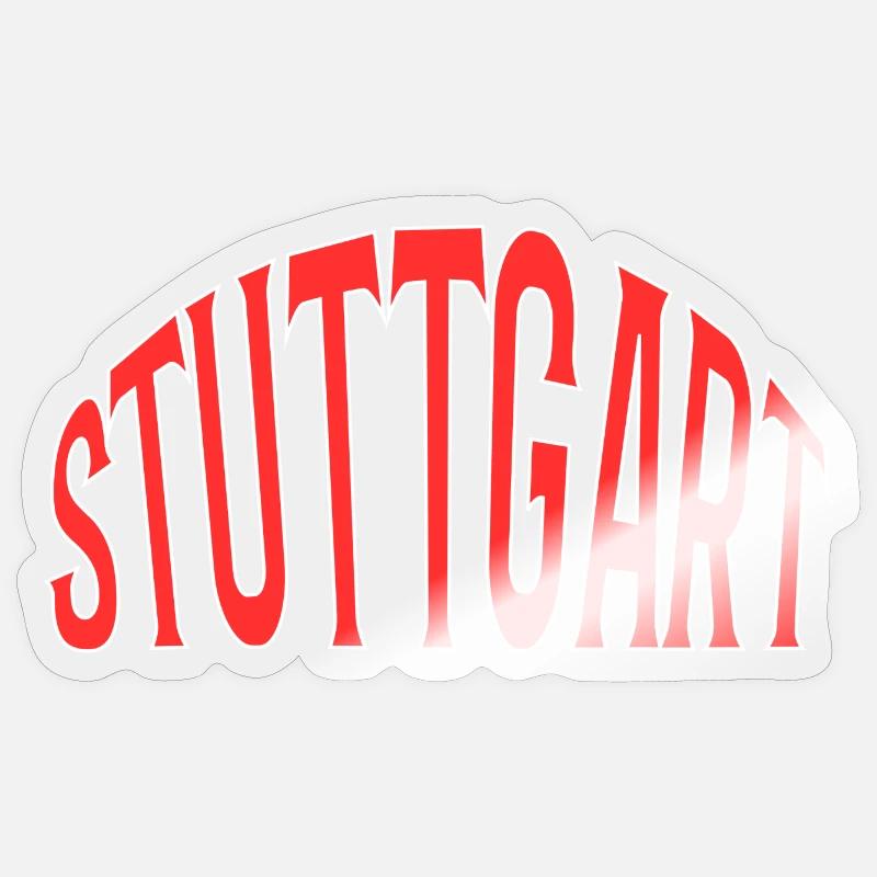 Stuttgart - Sticker size S (10 x 10 cm) - transparent glossy