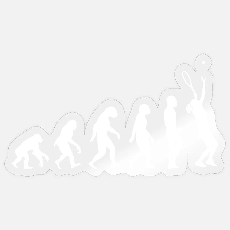 Tennis Evolution - Sticker size S (10 x 10 cm) - transparent glossy