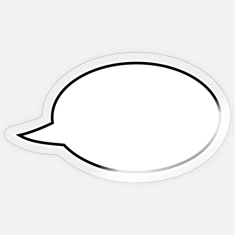 Speech bubble comic right Sticker size S (10 x 10 cm)