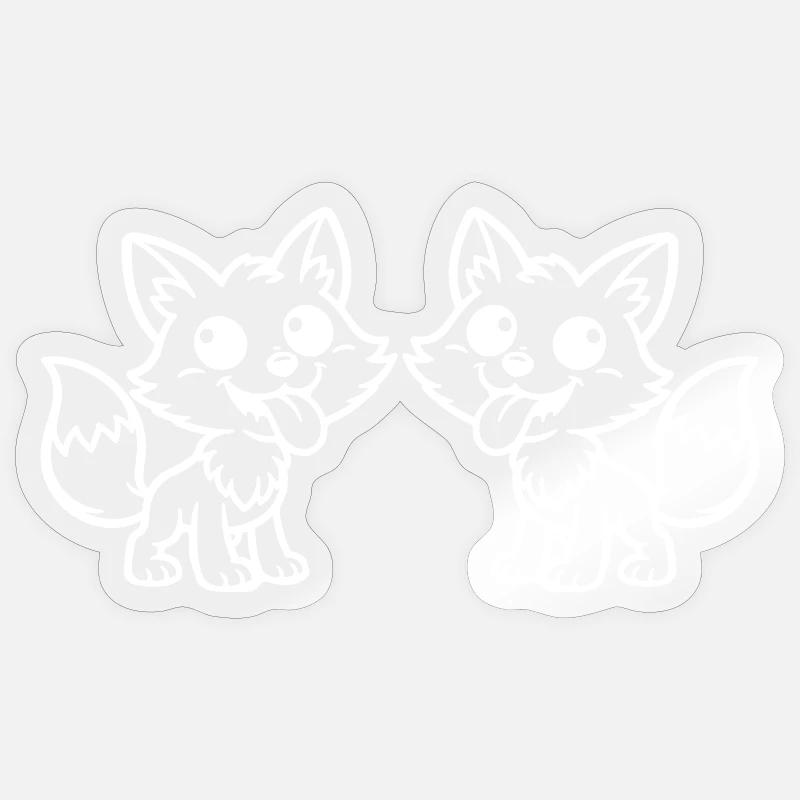 Fuchs Team - Sticker size S (10 x 10 cm) - transparent glossy
