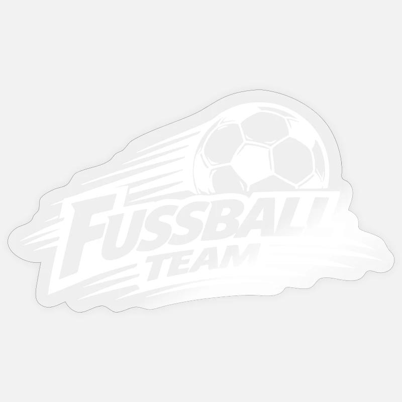 Fussball Team Symbol - Sticker Größe S (10 x 10 cm) - Transparent glänzend