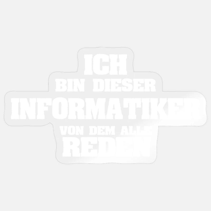 Arbeit Informatiker - Sticker Größe S (10 x 10 cm) - Transparent glänzend